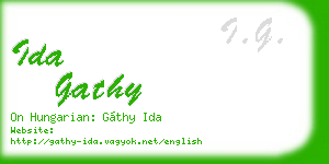 ida gathy business card